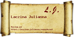 Laczina Julianna névjegykártya